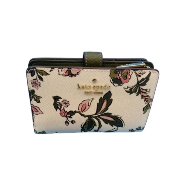 *NWOT* Kate Spade Madison Floral Medium Saffiano Leather Bifold Wallet - Picture 3 of 9
